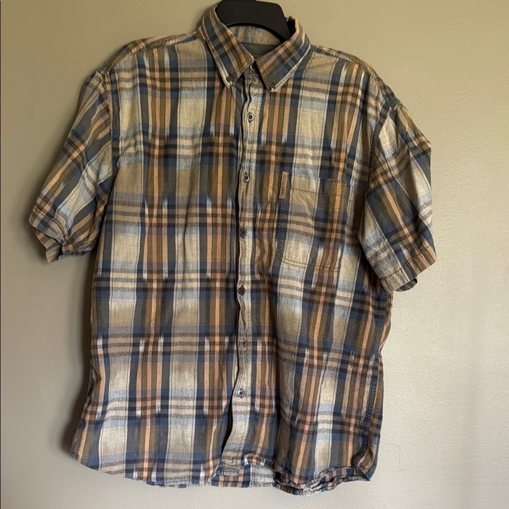 North River Outfitters Men's Plaid Short Sleeve Shirt
